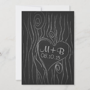 invitación a la fiesta de compromiso de madera de 