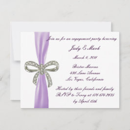 Invitación a la fiesta de compromiso de morado de