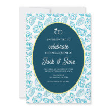 Invitación a la fiesta de compromiso de ostiones