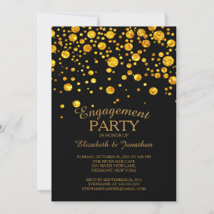 Invitación a la fiesta de compromiso de Purpurina 