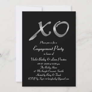 Invitación a la fiesta de compromiso de Silver XO