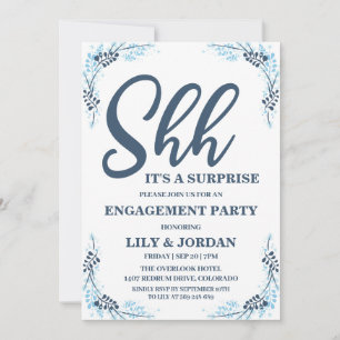 Invitación a la fiesta de compromiso de sorpresa p
