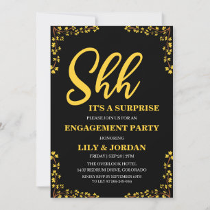 Invitación a la fiesta de compromiso de sorpresa p