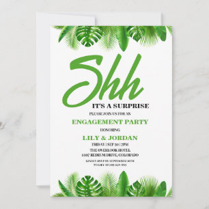 Invitación a la fiesta de compromiso de sorpresa p