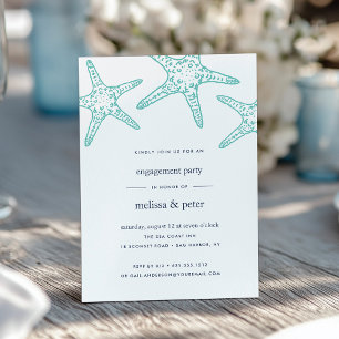 Invitación a la fiesta de compromiso de Starfish A