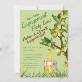 Invitación a la fiesta de compromiso de verano de