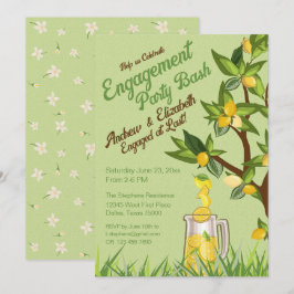 Invitación a la fiesta de compromiso de verano de