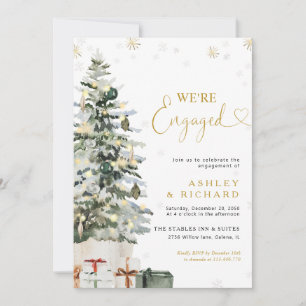 Invitación a la fiesta de compromiso del árbol de