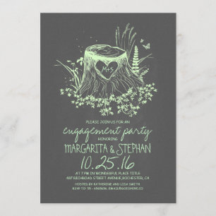 Invitación a la fiesta de compromiso del árbol del