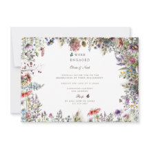 Invitación a la fiesta de compromiso del Boho Wild