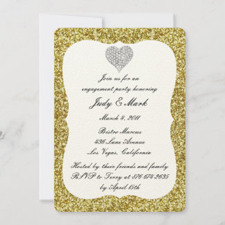 Invitación a la fiesta de compromiso del corazón d