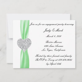 Invitación a la fiesta de compromiso Diamond Heart