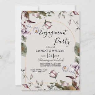Invitación a la fiesta de compromiso elegante, Per