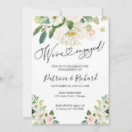 Invitación a la fiesta de compromiso floral