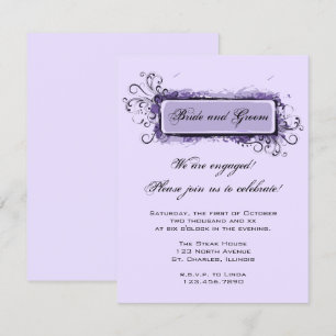 Invitación a la fiesta de compromiso floral con ab