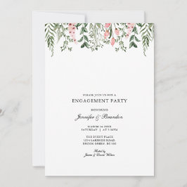 Invitación a la fiesta de compromiso floral de acu