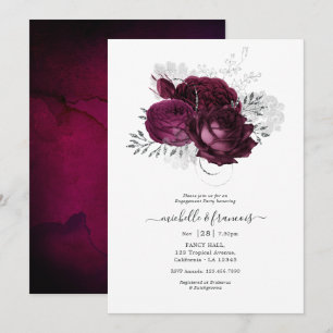 Invitación a la fiesta de compromiso floral de Bor