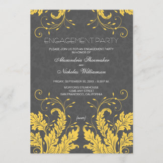 Invitación a la fiesta de compromiso floral modern