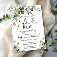 Invitación a la fiesta de compromiso Greenery I DO