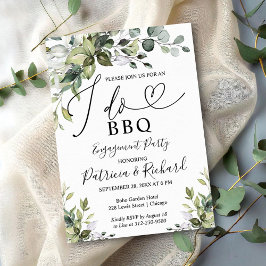 Invitación a la fiesta de compromiso Greenery I DO