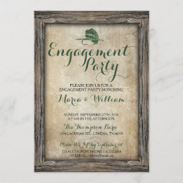 Invitación a la Fiesta de compromiso Rústico de Pe