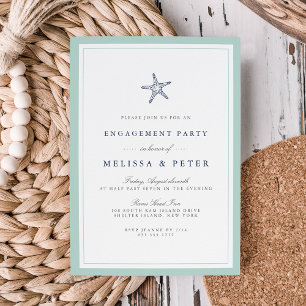 Invitación a la fiesta de compromiso Starfish de l