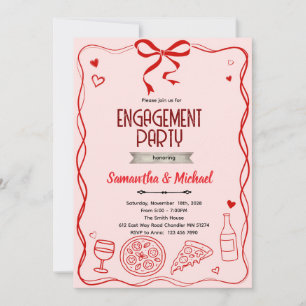 invitación a la fiesta de compromiso That's Amore