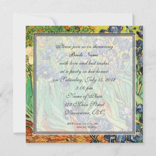 Invitación a la fiesta de compromiso, Vincent van  (Anverso)