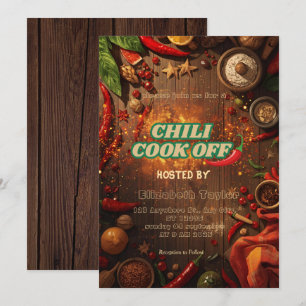 Invitación a la fiesta de concurso de chili