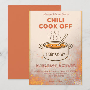 Invitación a la fiesta de concurso de chili