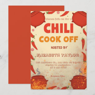 Invitación a la fiesta de concurso de chili