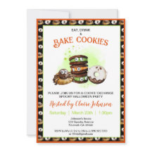Invitación a la fiesta de Cookie Baking Halloween
