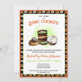 Invitación a la fiesta de Cookie Baking Halloween