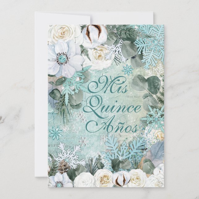 Invitación a la fiesta de copos de nieve (Anverso)