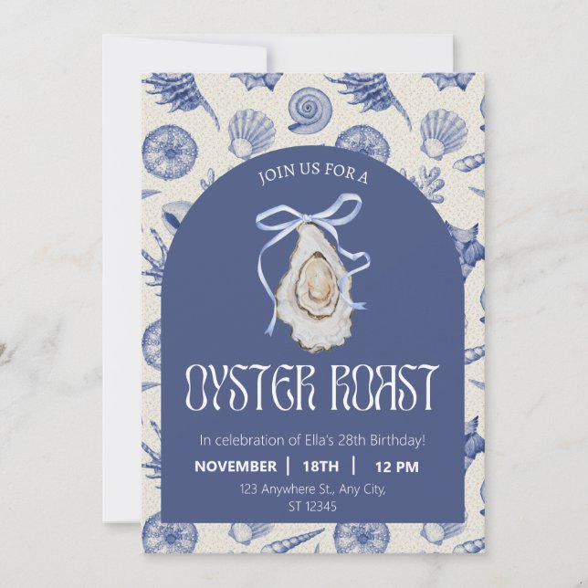 Invitación a la fiesta de Coquette Oyster Roast (Anverso)