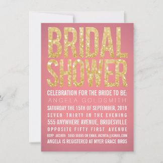 Invitación a la fiesta de coral Purpurina de la du