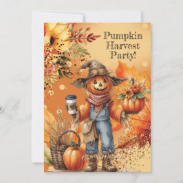 Invitación a la fiesta de cosecha de calabazas de