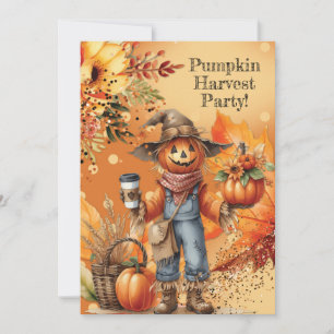 Invitación a la fiesta de cosecha de calabazas de