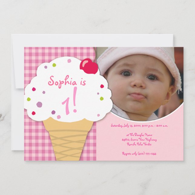 Invitación a la fiesta de crema de hielo (Anverso)