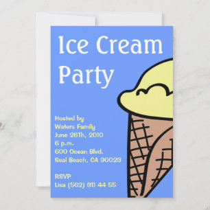 Invitación a la fiesta de crema de hielo