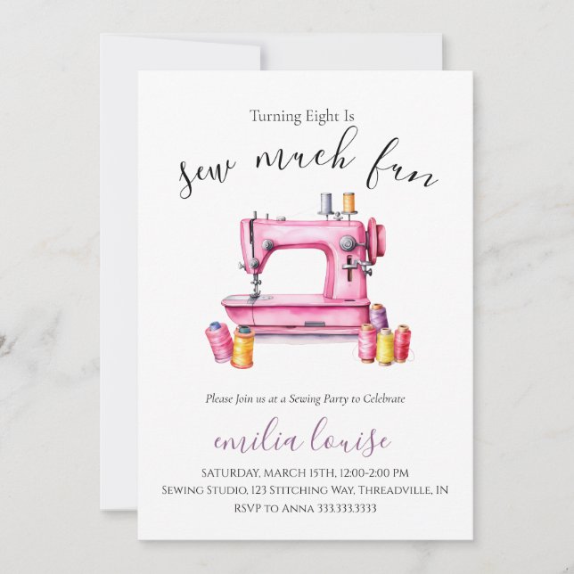 Invitación a la fiesta de cumpleaños (Anverso)