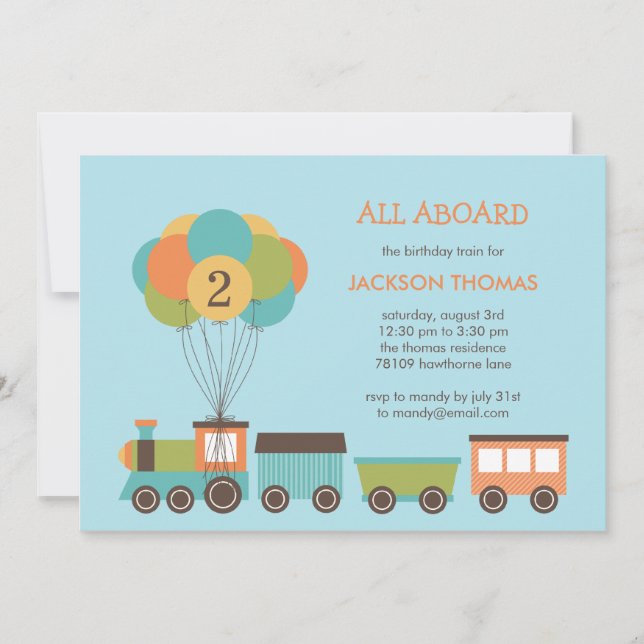 Invitación a la fiesta de cumpleaños (Anverso)