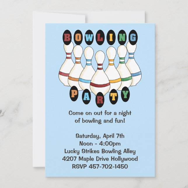 Invitación a la fiesta de cumpleaños (Anverso)