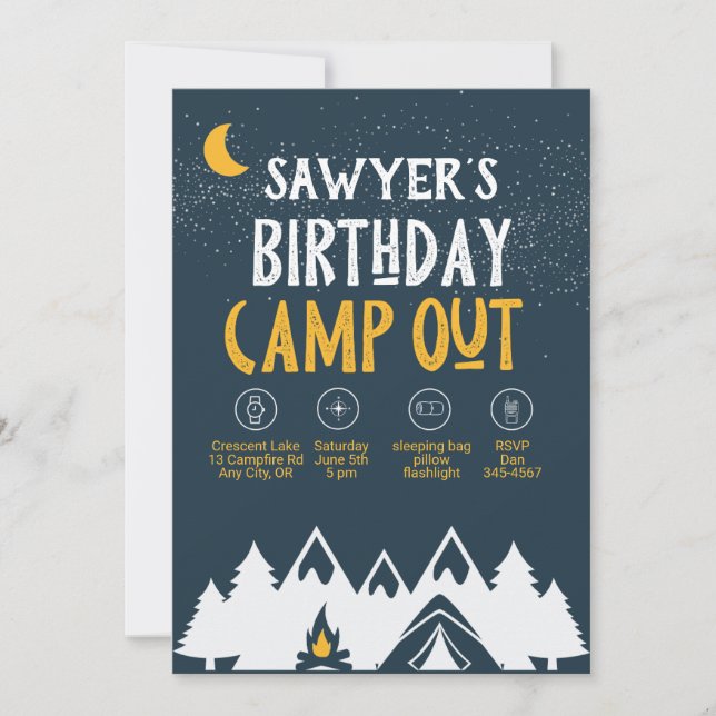 Invitación a la fiesta de cumpleaños (Anverso)