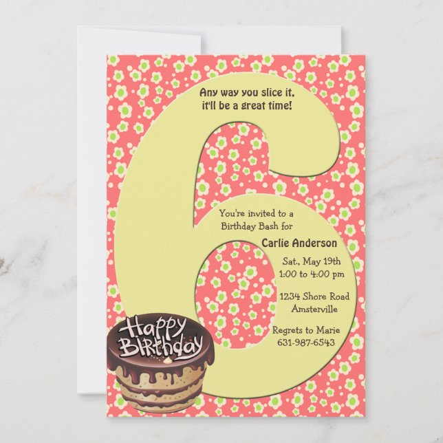 Invitación a la fiesta de cumpleaños (Anverso)