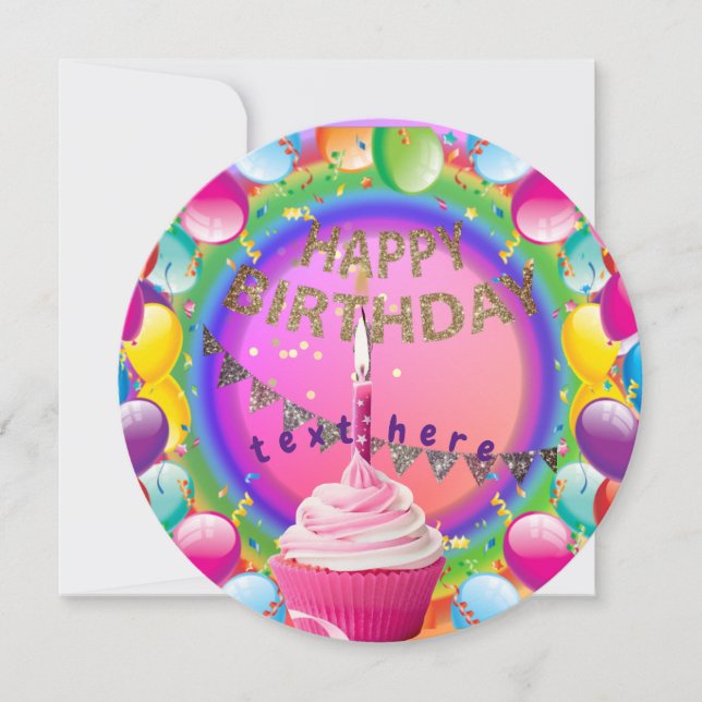 Invitación a la fiesta de cumpleaños (Anverso)