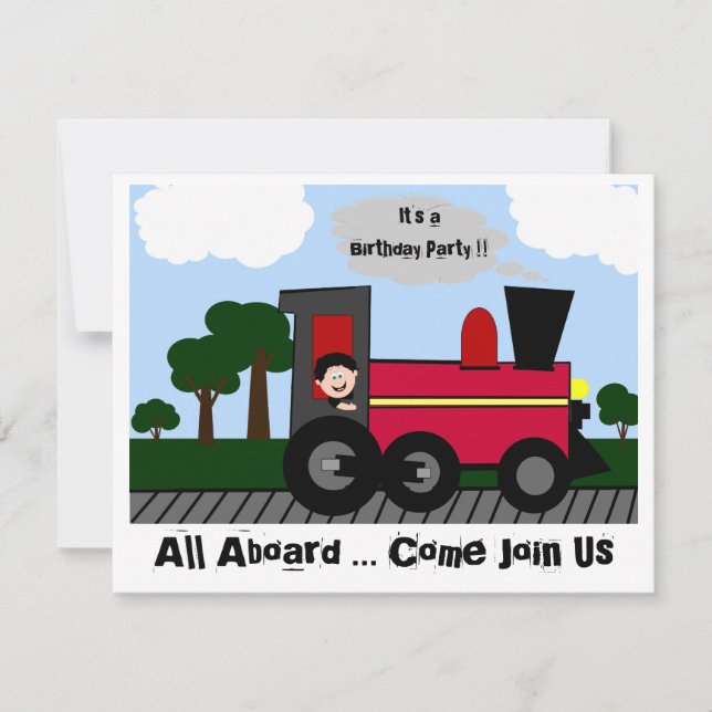 Invitación a la fiesta de cumpleaños (Anverso)