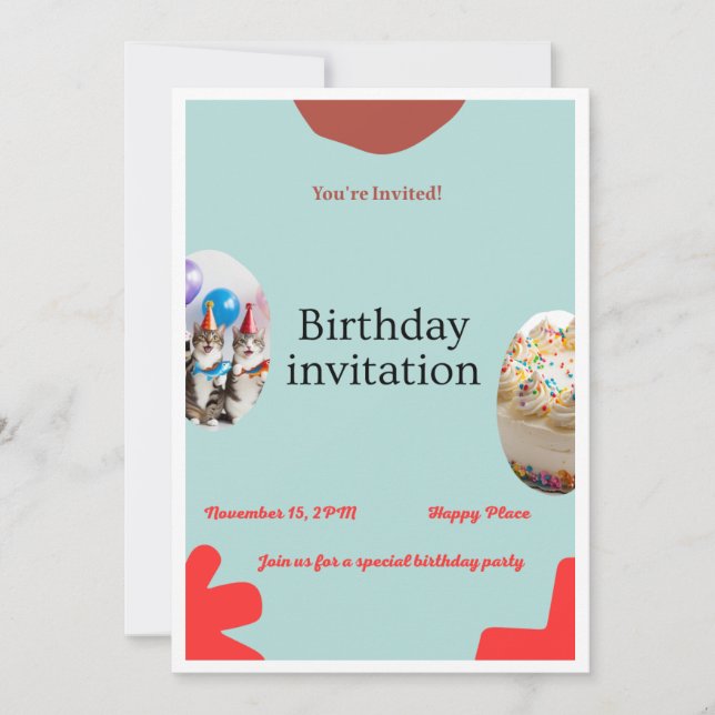 invitación a la fiesta de cumpleaños (Anverso)