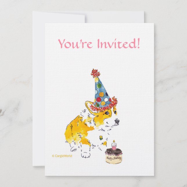 Invitación a la fiesta de cumpleaños (Anverso)