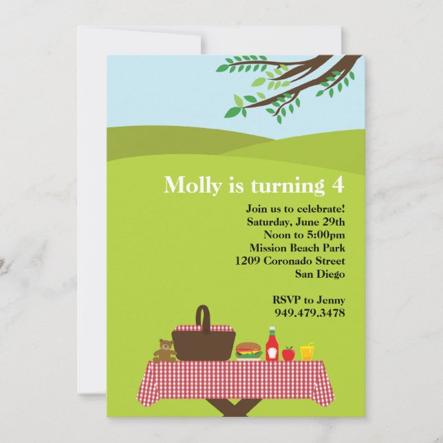 Invitación a la fiesta de cumpleaños (Anverso)